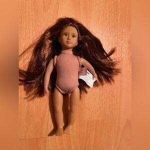 Battat Lori Our Generation Nadene mini 6.5" doll Red Brown Auburn Hair Green Eye